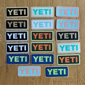 NWT YETI Stickers in Envelope - Set of 17